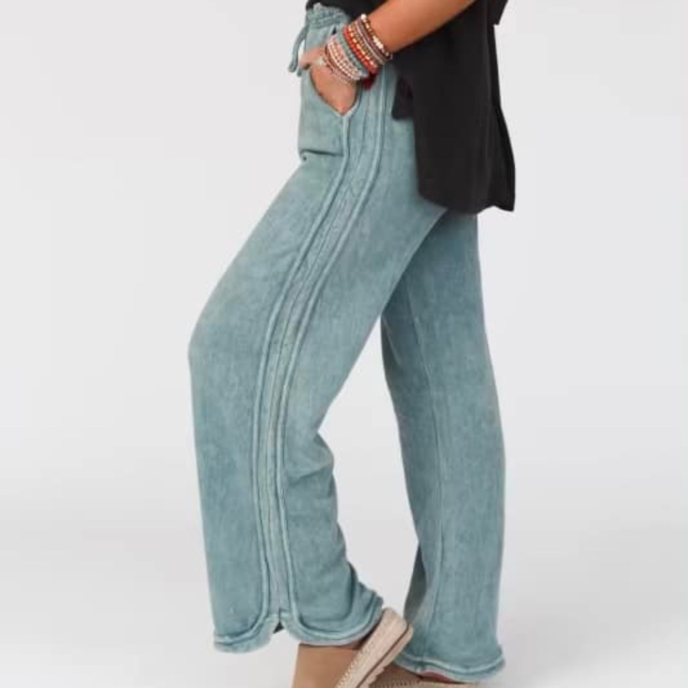 Three Bird Nest Wide Leg Pants in Teal